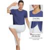imagebaleaf Womens Short Sleeve Workout Shirts Tops Athletic Yoga Running Shirts Loose Fit with Side Slits Quick Dry TShirtsNavy Blue