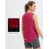 imagebaleaf Womens Sleeveless Workout Tops Athletic Racerback Tank Top High Neck Yoga Running Shirts Loose Fit Gym TennisRosy