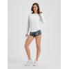 imagebaleaf Womens Sun Shirts UPF50 Long Sleeve Workout Tops Running Athletic Lightweight Quick DryUltra White