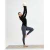 imagebaleaf Womens Thermal Shirts Fleece Lined Long Sleeve Tops Workout Base Layer Slim Fit Cold Weather GearBlack