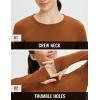 imagebaleaf Womens Thermal Shirts Fleece Lined Long Sleeve Tops Workout Base Layer Slim Fit Cold Weather GearBrown