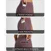 imagebaleaf Womens Travel Pants with Zipper Pockets Stretchy Work Pants Business Casual Slacks Golf Pants Dressy with PocketsBrown