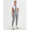 imagebaleaf Womens Travel Pants with Zipper Pockets Stretchy Work Pants Business Casual Slacks Golf Pants Dressy with PocketsFrost Grey