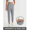 imagebaleaf Womens Travel Pants with Zipper Pockets Stretchy Work Pants Business Casual Slacks Golf Pants Dressy with PocketsFrost Grey