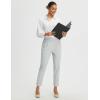 imagebaleaf Womens Travel Pants with Zipper Pockets Stretchy Work Pants Business Casual Slacks Golf Pants Dressy with PocketsLight Grey