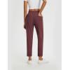imagebaleaf Womens Travel Pants with Zipper Pockets Stretchy Work Pants Business Casual Slacks Golf Pants Dressy with PocketsWine Red