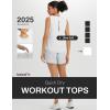 imagebaleaf Womens Workout Tank Tops Racerback Open Back Yoga Top Sleeveless Running Shirts Loose Fit Athletic Gym SportsWhite