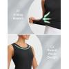 imagebaleaf Womens Workout Tank Tops Sleeveless Athletic Gym Shirts Fitted Crop Tops Yoga Tennis RunningBlack