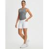 imagebaleaf Womens Workout Tank Tops Sleeveless Athletic Gym Shirts Fitted Crop Tops Yoga Tennis RunningDark Gray