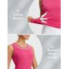 imagebaleaf Womens Workout Tank Tops Sleeveless Athletic Gym Shirts Fitted Crop Tops Yoga Tennis RunningRose Red