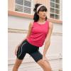 imagebaleaf Womens Workout Tank Tops Sleeveless Athletic Gym Shirts Fitted Crop Tops Yoga Tennis RunningRose Red