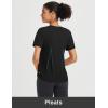 imagebaleaf Womens Workout Tops Short Sleeve Loose Fit Yoga Athletic Shirts Lightweight Moisture Wicking Running TopBlack