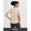 imagebaleaf Womens Workout Tops Short Sleeve Loose Fit Yoga Athletic Shirts Lightweight Moisture Wicking Running TopHeather Khaki