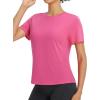 imagebaleaf Womens Workout Tops Short Sleeve Loose Fit Yoga Athletic Shirts Lightweight Moisture Wicking Running TopPink