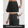 imagebaleaf Womens Yoga Capri Pants with Zipper Pockets Summer Drawstring Capris Joggers Lounge Crop 19quotBlack