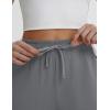 imagebaleaf Womens Yoga Capri Pants with Zipper Pockets Summer Drawstring Capris Joggers Lounge Crop 19quotGrey