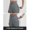 imagebaleaf Womens Yoga Capri Pants with Zipper Pockets Summer Drawstring Capris Joggers Lounge Crop 19quotGrey