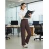 imagebaleaf Womens Yoga Dress Pants High Waist Travel Wide Leg with Pockets Stretch Casual Work SweatpantsDark Brown