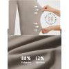imagebaleaf Womens Yoga Dress Pants High Waist Travel Wide Leg with Pockets Stretch Casual Work SweatpantsKhaki