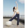 imagebaleaf Womens Yoga Dress Pants High Waist Travel Wide Leg with Pockets Stretch Casual Work SweatpantsNavy Blue