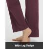 imagebaleaf Womens Yoga Dress Pants High Waist Travel Wide Leg with Pockets Stretch Casual Work SweatpantsWine Red