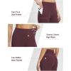 imagebaleaf Womens Yoga Dress Pants High Waist Travel Wide Leg with Pockets Stretch Casual Work SweatpantsWine Red
