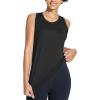 imagebaleaf Workout Tank Tops for Women Sleeveless Athletic Top Loose Fit Running Shirts High Neck Yoga Gym Clothes01black