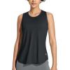 imagebaleaf Workout Tank Tops for Women Sleeveless Athletic Top Loose Fit Running Shirts High Neck Yoga Gym Clothes01black