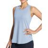 imagebaleaf Workout Tank Tops for Women Sleeveless Athletic Top Loose Fit Running Shirts High Neck Yoga Gym Clothes01blue