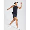 imagebaleaf Workout Tank Tops for Women Sleeveless Athletic Top Loose Fit Running Shirts High Neck Yoga Gym ClothesBlack