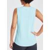 imagebaleaf Workout Tank Tops for Women Sleeveless Athletic Top Loose Fit Running Shirts High Neck Yoga Gym ClothesBlue