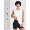 imagebaleaf Workout Tank Tops for Women Sleeveless Athletic Top Loose Fit Running Shirts High Neck Yoga Gym ClothesWhite