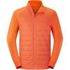 imagebaleaf Mens Running Jacket Lightweight Thumble Hole Warm Up Puffer Jacket Hybrid Thermal Coat Insulated Hiking GolfMetric Orange
