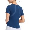 imagebaleaf Womens Short Sleeve Workout Tops Yoga Shirts Stretchy Lightweight Athletic TShirts Gym Running Sports TeeNavy Blue