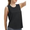 imagebaleaf Womens Sleeveless Workout Tops Athletic Racerback Tank Top High Neck Yoga Running Shirts Loose Fit Gym TennisBlack