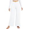 imagebaleaf Womens Wide Leg Dress Pants Stretch High Waist Yoga Pants Casual Slacks Pockets Pull On Travel Petite Plus SizeWhite