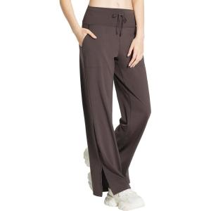 imagebaleaf Womens Loose Yoga Pants Wide Leg Athletic Pants High Waisted Casual Lounge Drawstring Sweatpants with PocketsBrown