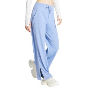imagebaleaf Womens Loose Yoga Pants Wide Leg Athletic Pants High Waisted Casual Lounge Drawstring Sweatpants with PocketsLight Blue