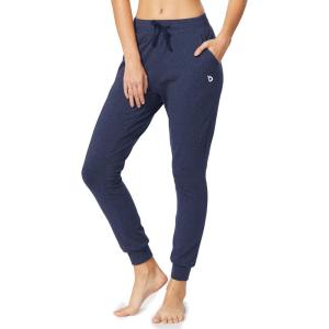 imagebaleaf Womens Sweatpants Cotton Joggers with Pockets Lounge Sweat Pants Tapered Casual Running Workout YogaNavy Heather