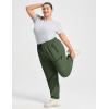 imagebaleaf Plus Size Pants for Women Hiking Cargo Water Resistant UPF 50 Cargo Joggers Zipper PocketsArmy Green