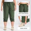 imagebaleaf Plus Size Pants for Women Hiking Cargo Water Resistant UPF 50 Cargo Joggers Zipper PocketsArmy Green