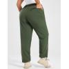 imagebaleaf Plus Size Pants for Women Hiking Cargo Water Resistant UPF 50 Cargo Joggers Zipper PocketsArmy Green