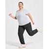 imagebaleaf Plus Size Pants for Women Hiking Cargo Water Resistant UPF 50 Cargo Joggers Zipper PocketsBlack
