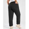 imagebaleaf Plus Size Pants for Women Hiking Cargo Water Resistant UPF 50 Cargo Joggers Zipper PocketsBlack