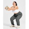 imagebaleaf Plus Size Pants for Women Hiking Cargo Water Resistant UPF 50 Cargo Joggers Zipper PocketsDark Gray