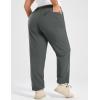 imagebaleaf Plus Size Pants for Women Hiking Cargo Water Resistant UPF 50 Cargo Joggers Zipper PocketsDark Gray