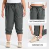 imagebaleaf Plus Size Pants for Women Hiking Cargo Water Resistant UPF 50 Cargo Joggers Zipper PocketsDark Gray