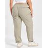 imagebaleaf Plus Size Pants for Women Hiking Cargo Water Resistant UPF 50 Cargo Joggers Zipper PocketsKhaki