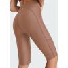 imagebaleaf Womens 12 Swim Shorts UPF 50 High Waisted Long Board Shorts with 2 PocketsBeaver Brown