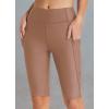 imagebaleaf Womens 12 Swim Shorts UPF 50 High Waisted Long Board Shorts with 2 PocketsBeaver Brown